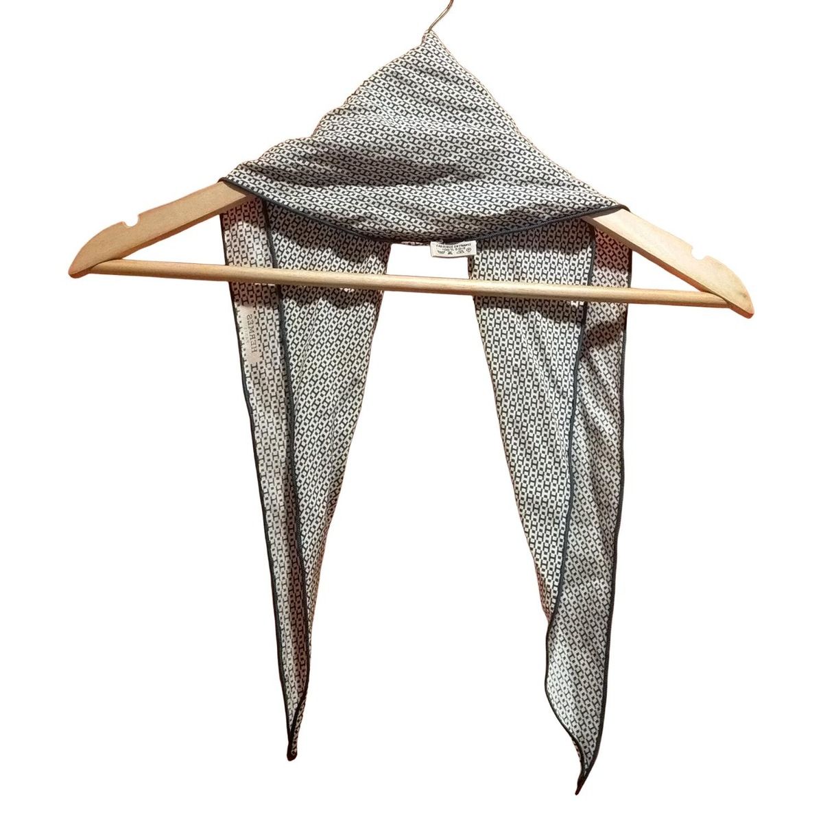 HERMES エルメス スカーフ ロサンジュ 白 ネイビー H柄