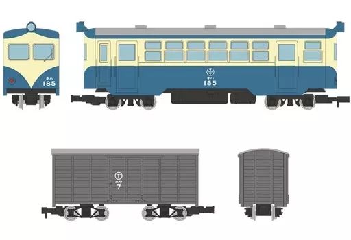 中古】鉄道模型 1/80 ナローゲージ80 猫屋線 キハ185(新塗装)・ホワ7 2
