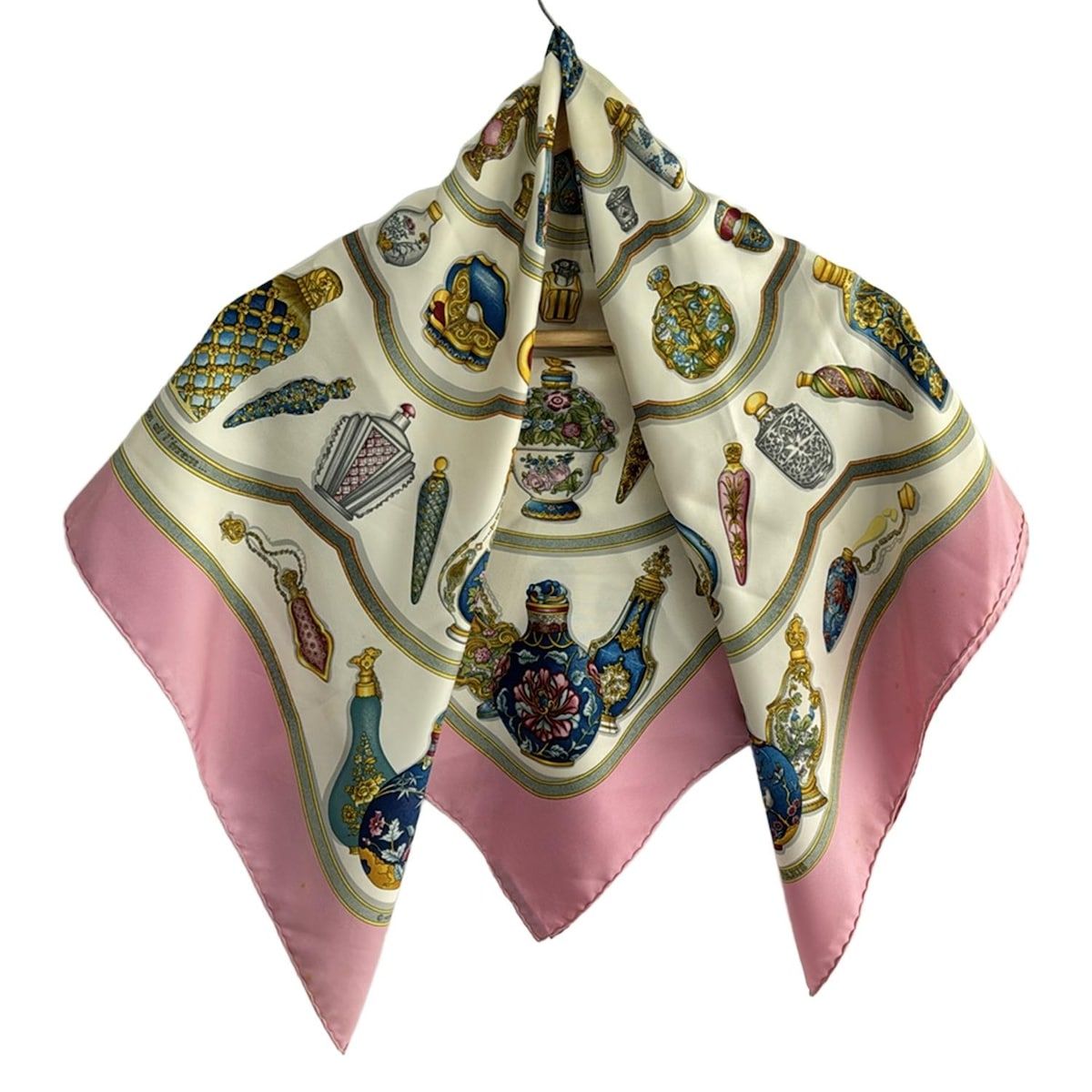 ☆HERMES☆スカーフ カレ90 BRIDES de GALA サックスブルー HERMES