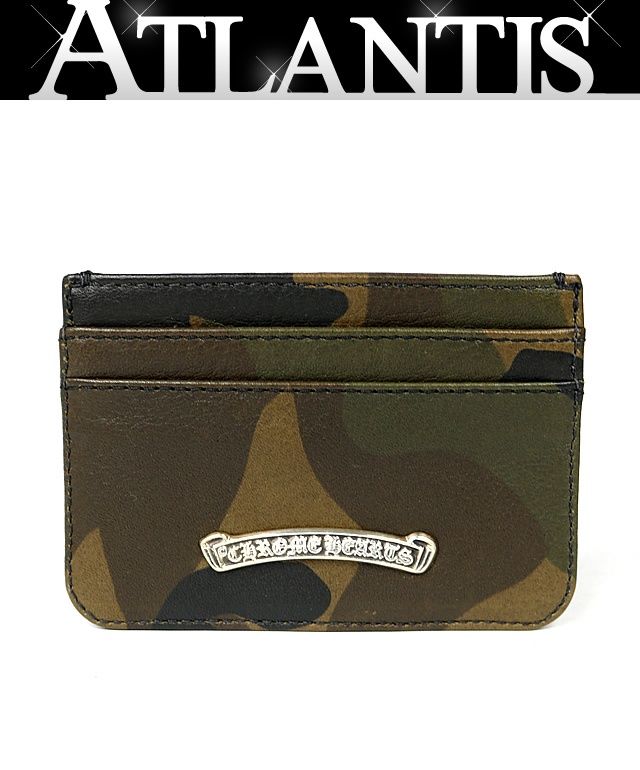 CHROME HEARTS クロムハーツ ダブルサイド レザー カードケース SV 925 メンズ カモ柄 迷彩 101076