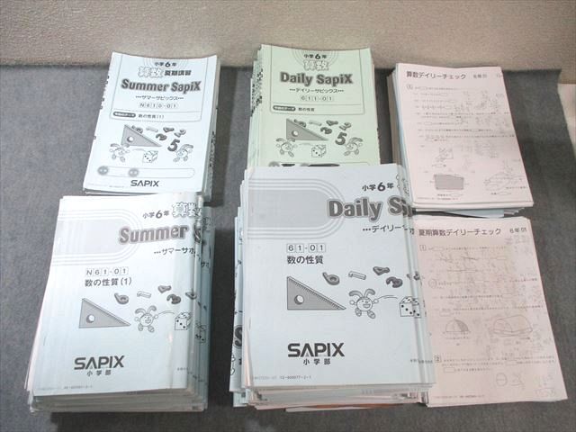 SAPIX 小6 サピックス デイリー/サマー/サポート/チェック 算数 【計