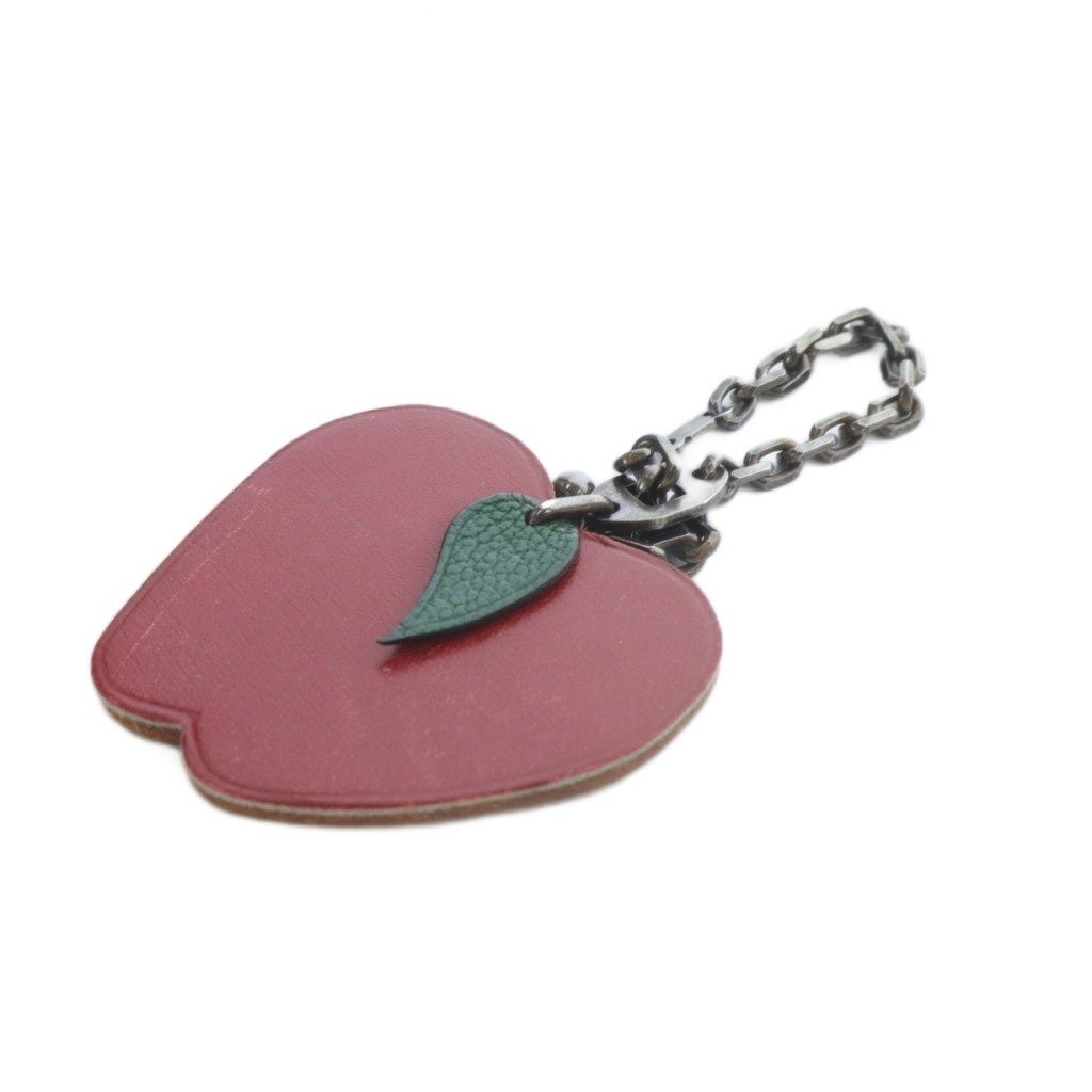 エルメス HERMES リンゴ アップル チャーム キーホルダー 赤 - メルカリ