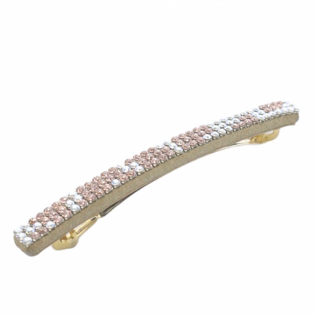 アッカ acca ビジュー バレッタ ピンク グレージュ - メルカリ