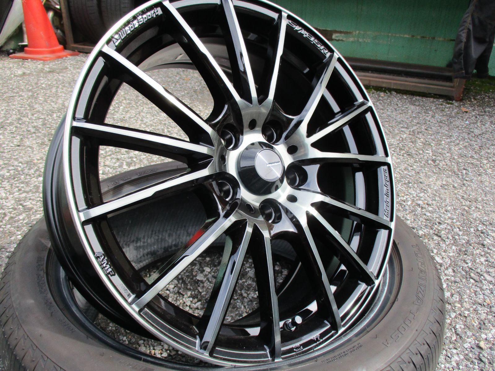 国産車用 ホイール Weds Sports SA 35 R サイズ 7 0 17 53 5 114 WBC ウォースブラッククリア バルブ付き 取付用ナットなし 1台分