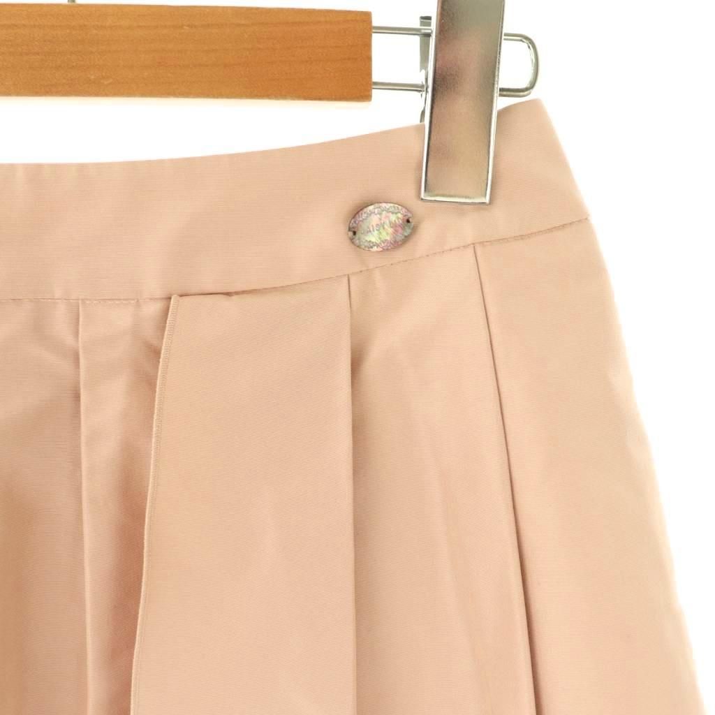 フォクシー FOXEY シルクフレアスカート サテン 38 ピンク 32072 /CX