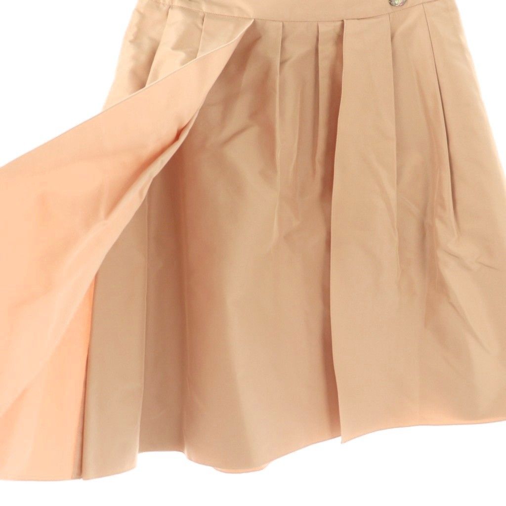 フォクシー FOXEY シルクフレアスカート サテン 38 ピンク 32072 /CX