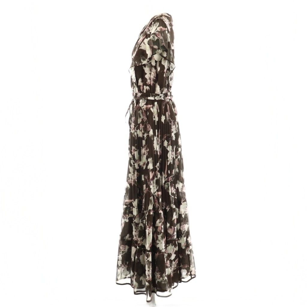  ジャスグリッティー 25 SS アイビープリントワンピース 半袖 ロング 花柄 1 茶 NR OS テーラード 長袖 七分袖 その他