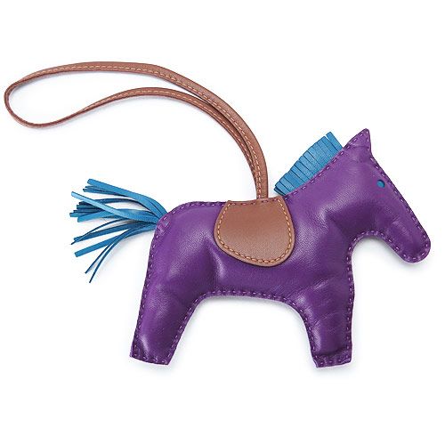 エルメス バッグチャーム グリグリ ロデオ GM バッグ レザー パープル HERMES GRIGRI RODEO BAG