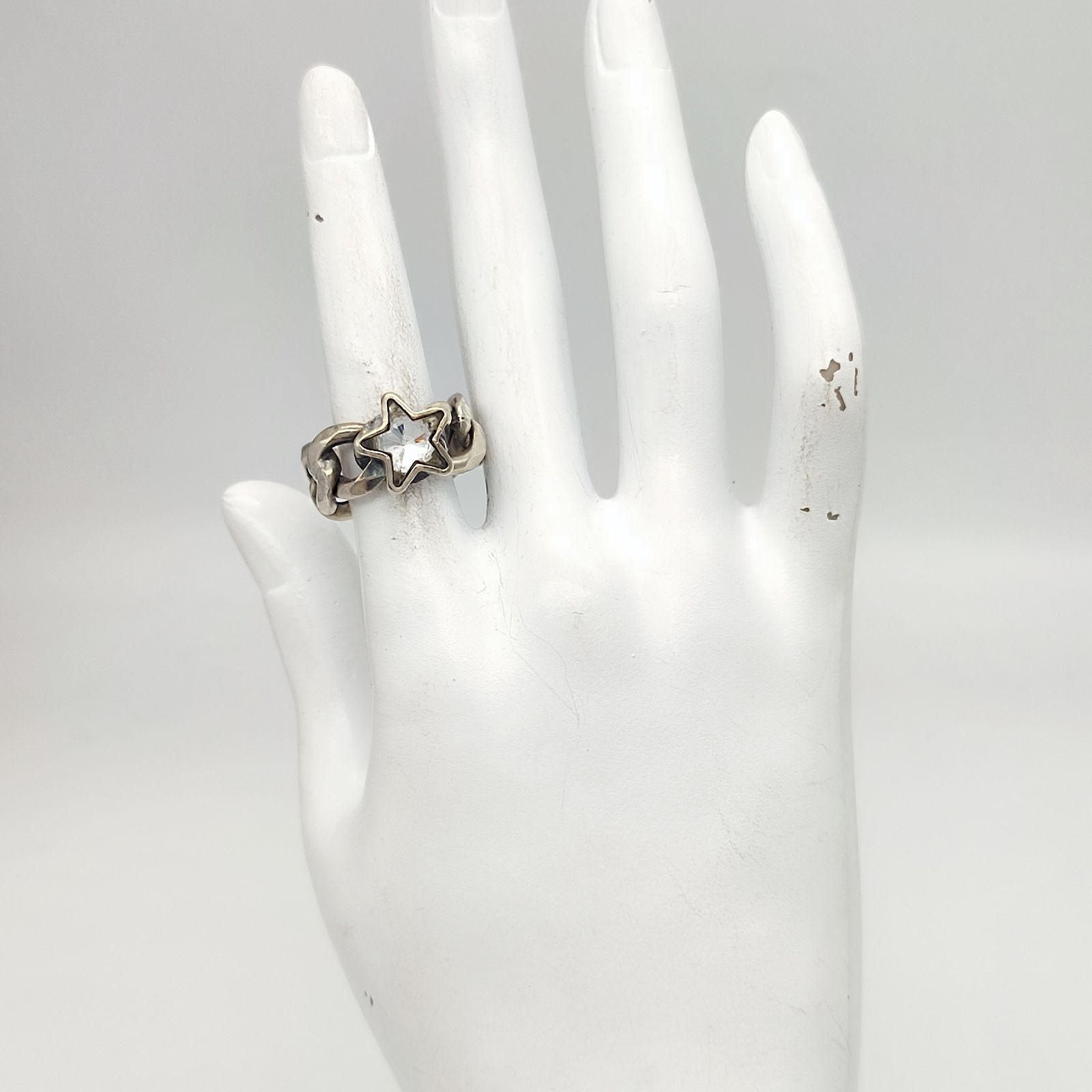 美品】IOSSELLIANI イオッセリアーニ チェーンリング スターストーン