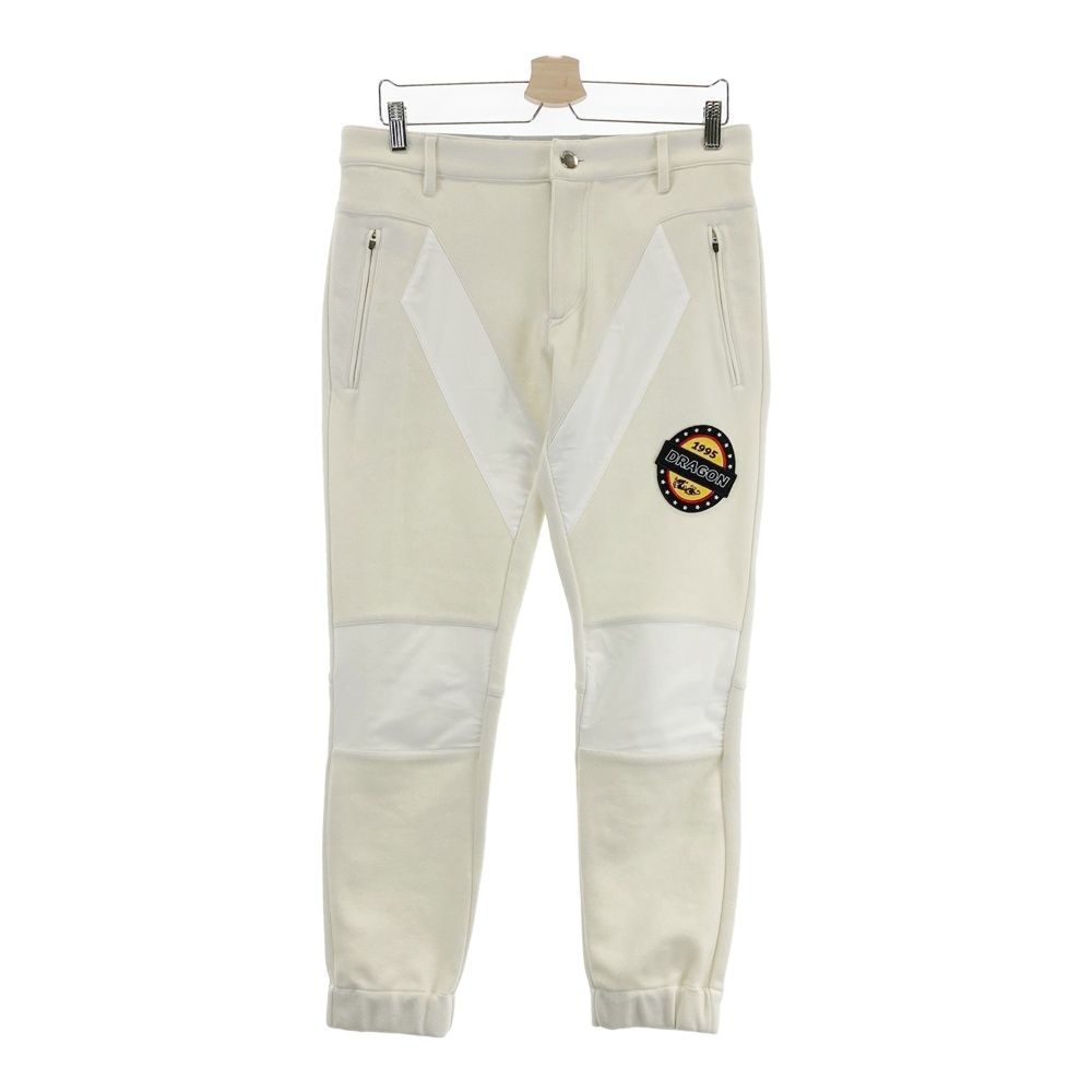 サイズ 2 DANCE WITH DRAGON ダンスウィズドラゴン ジョガーパンツ ワッペン ホワイト系 ゴルフウェア メンズ ストスト
