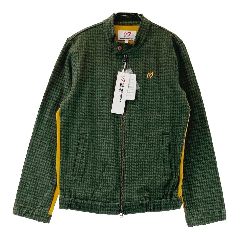 サイズ 1 MASTER BUNNY EDITION マスターバニーエディション 長袖ジップジャケット 千鳥柄 グリーン系 ゴルフウェア レディース ストスト