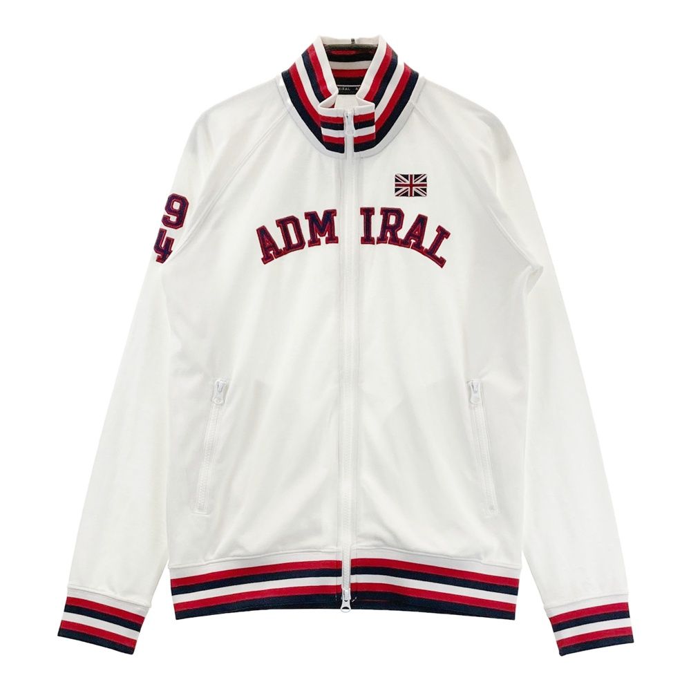 サイズ：M ADMIRAL アドミラル ジップジャケット ロゴ ホワイト系