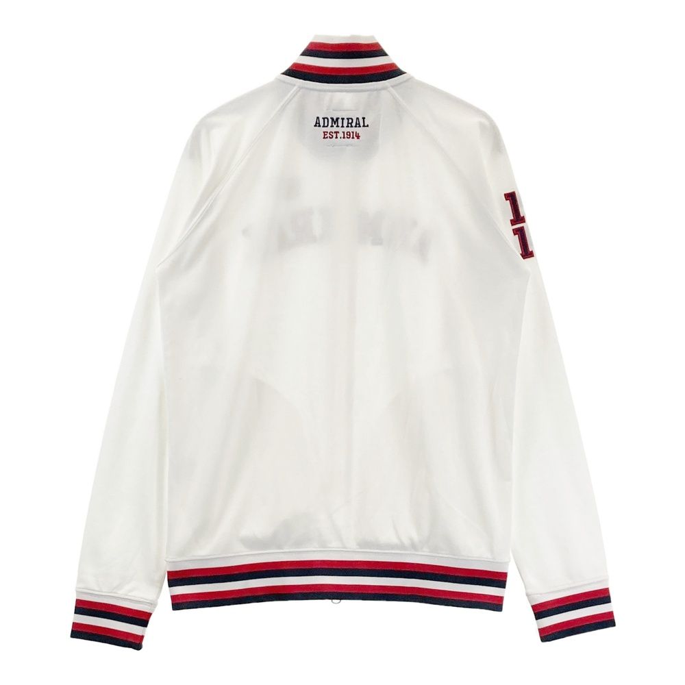 サイズ：M ADMIRAL アドミラル ジップジャケット ロゴ ホワイト系