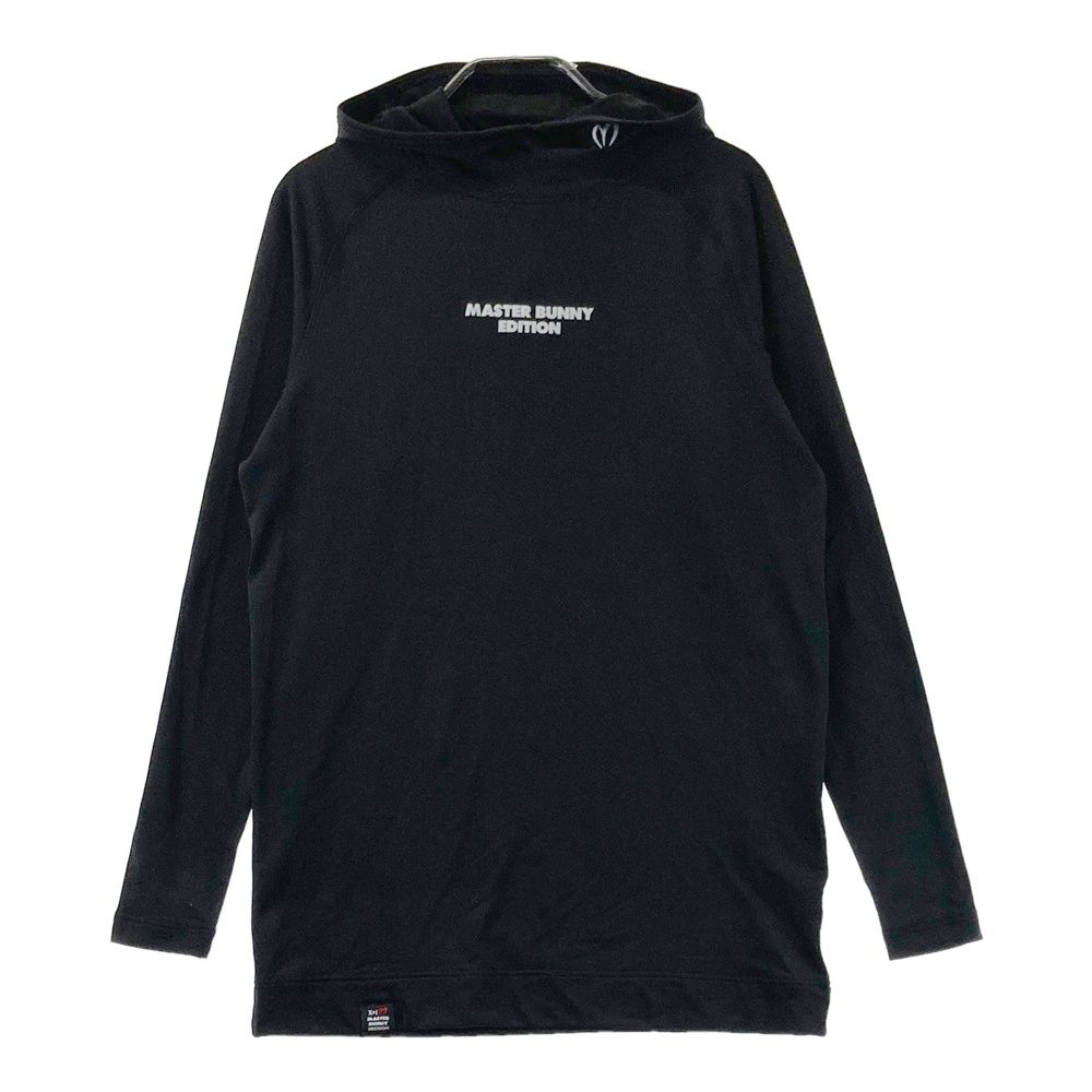  サイズ：5 MASTER BUNNY EDITION マスターバニーエディション  裏起毛 フード付 長袖Tシャツ  ブラック系 [240101582266] ゴルフウェア メンズ ストスト シャツ