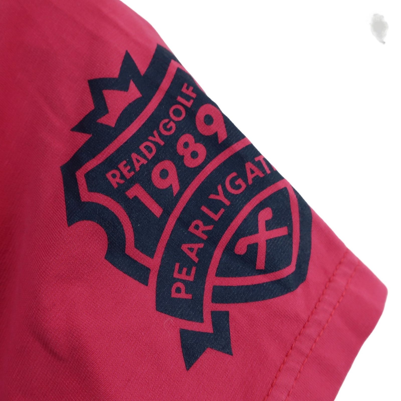 PEARLY GATES(パーリーゲイツ) 半袖モックネックシャツ ピンク