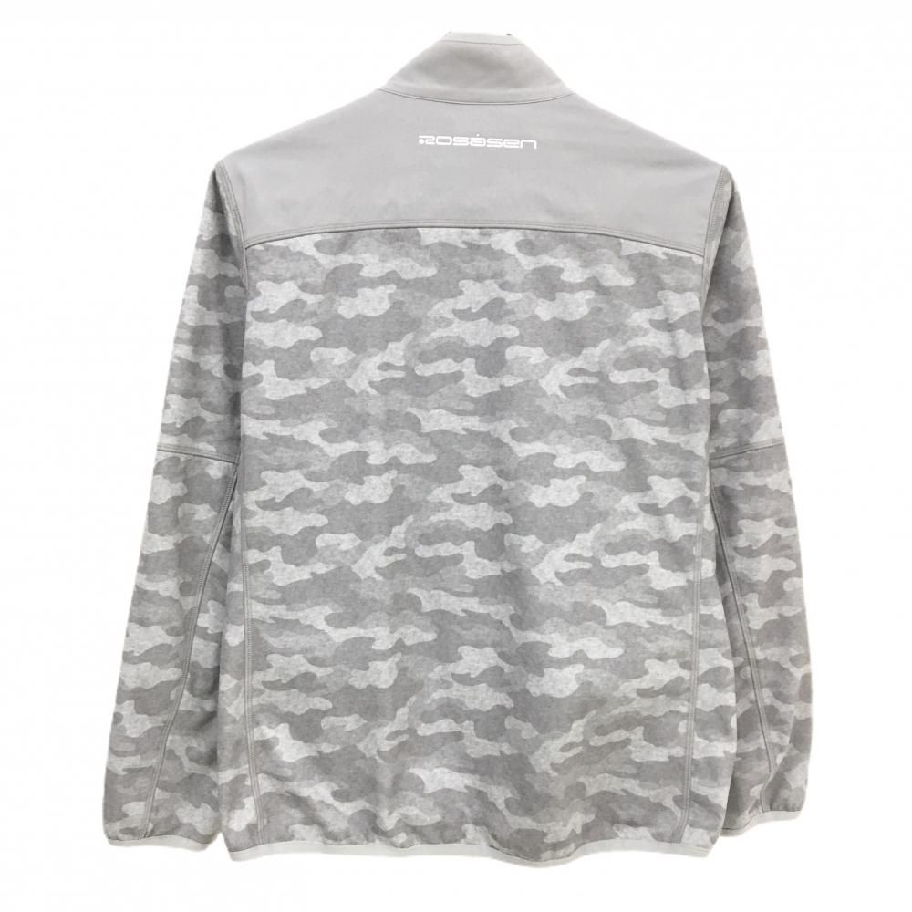 Rosasen ロサーセン フード付き 中綿 ジャケット M カモフラ柄 ゴルフ 超美品】ロサーセン ジャケット 杢ライトグレー カモフラ柄 迷彩 透湿