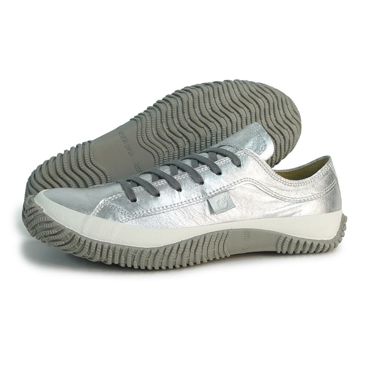 【新品】SPINGLE スピングル スニーカー ローカット メンズ レディース SP-110 シルバー 革 カンガルーレザー 定番 日本製 スピングルムーブ