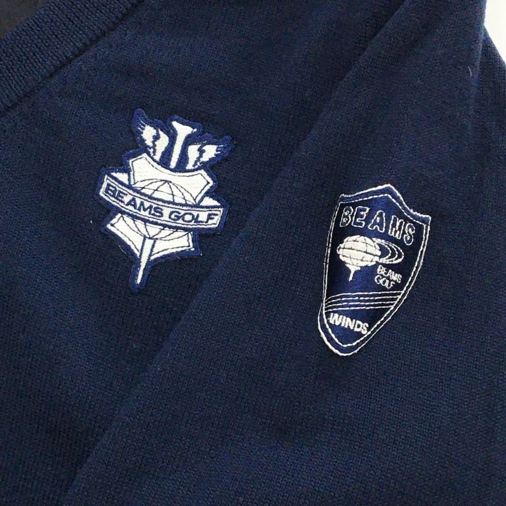 ビームスゴルフ セーター ネイビー BEAMS 裏地付 GOLF 美品ビームス