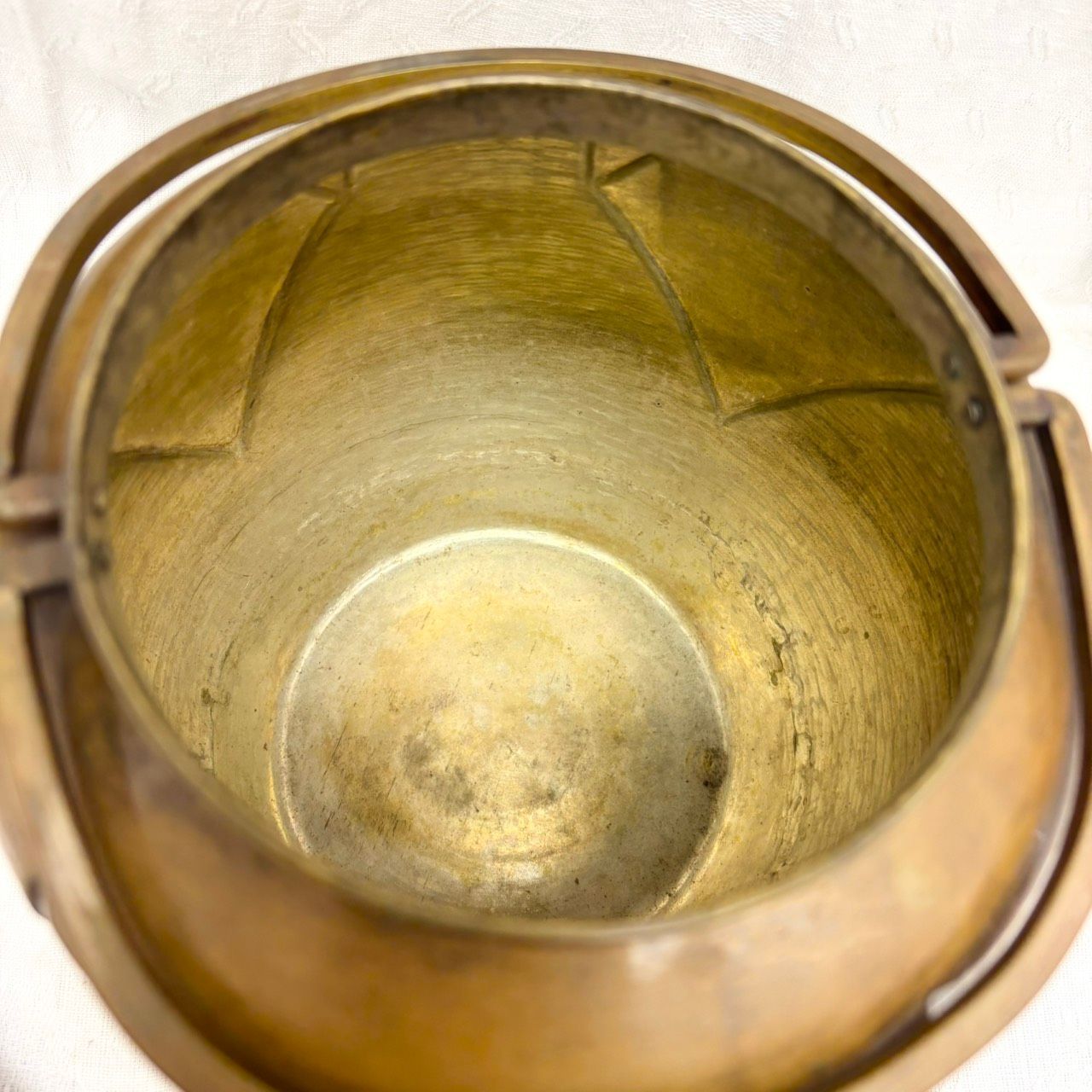 276 時代物 房 銅製 水差し やかん 薬缶 注水 口蓋付 茶道具 レトロ