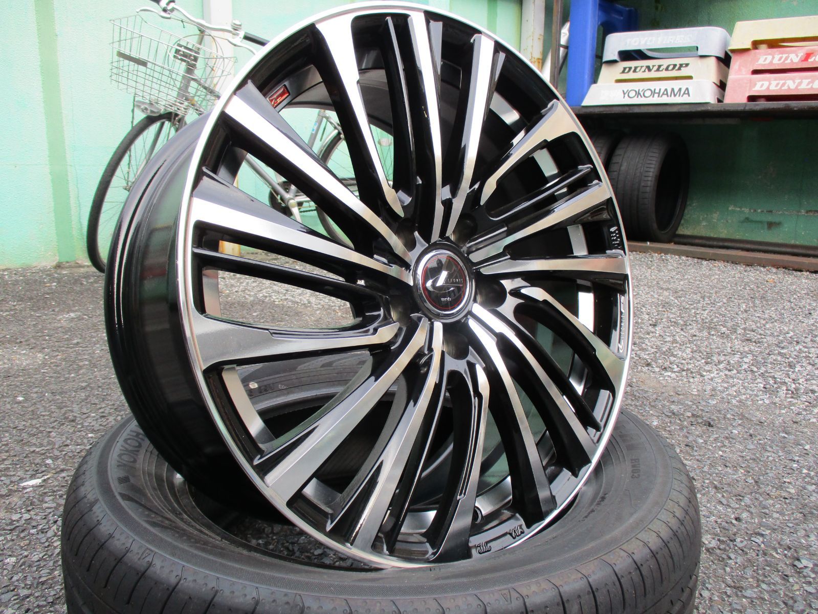 国産車用 ホイール Weds LEONIS FS サイズ 8 0 J 18 42 5 114 PBMC パールブラック ミラーカット バルブ付き 取付用ナットなし 1台分