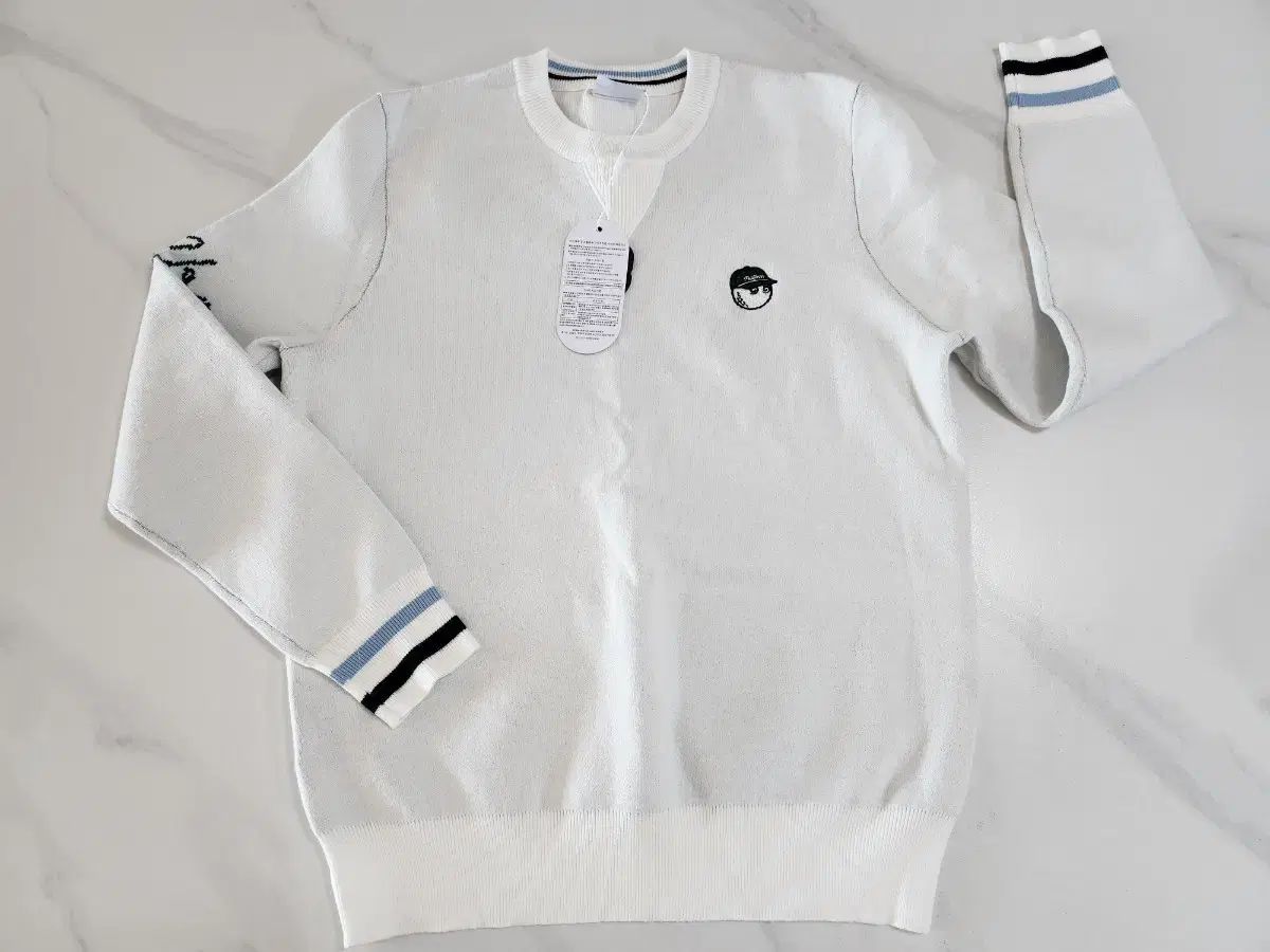 マルボンゴルフ 白 バイ ダブルニットセーター 95-100