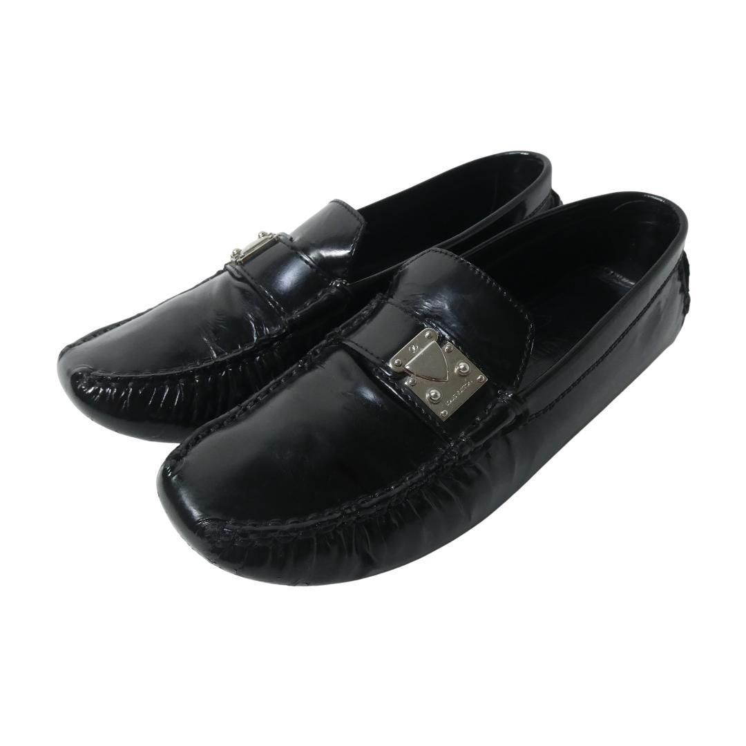 LOUIS VUITTON ルイヴィトン　レザー　ドライビングシューズ　革　黒 Louis Vuitton ルイヴィトン サイズ36 約23cm レザー ドライビング