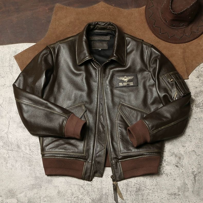 全 ♥ 45 P ヴィンテージ加工 フライトジャケット メンズ レディース ショート丈 ややワイド 本革ジャケット トップグレイン 牛革 空軍 CWU-45|P ジャケット K