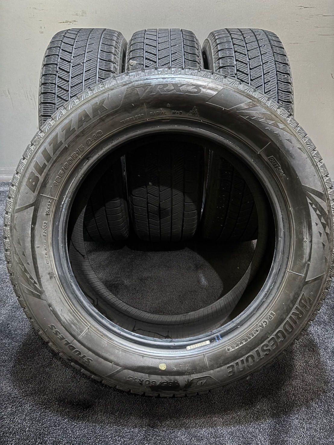  185 60 R 15 VRX 3 21年製 スタッドレス 4本 ブリヂストン ブリザック アクア ヤリス フィット 4 L 22 15インチ スタッドレス