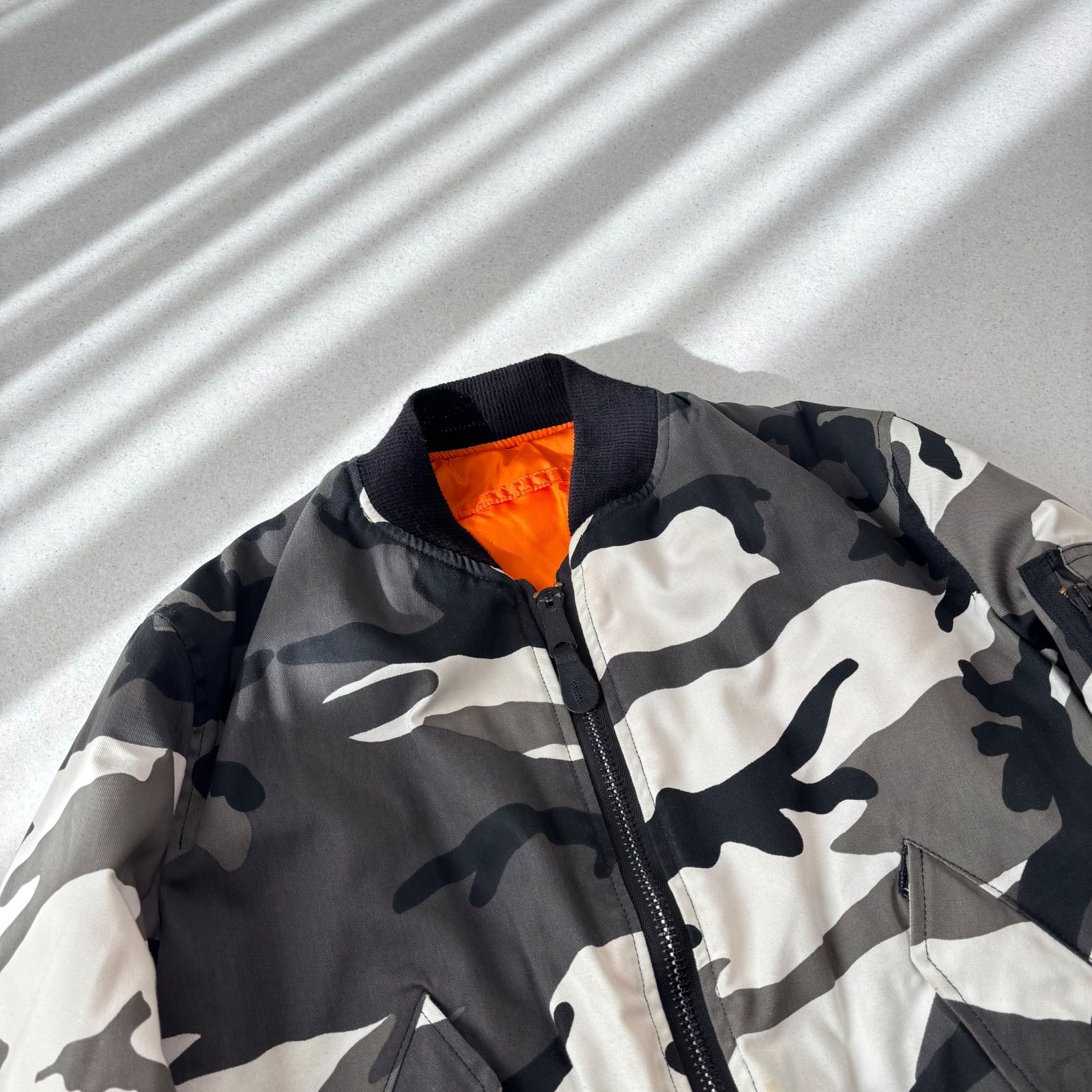 USA製 90s ALPHA INDUSTRIES ma-1 Urban camouflage s アメリカ製 アル