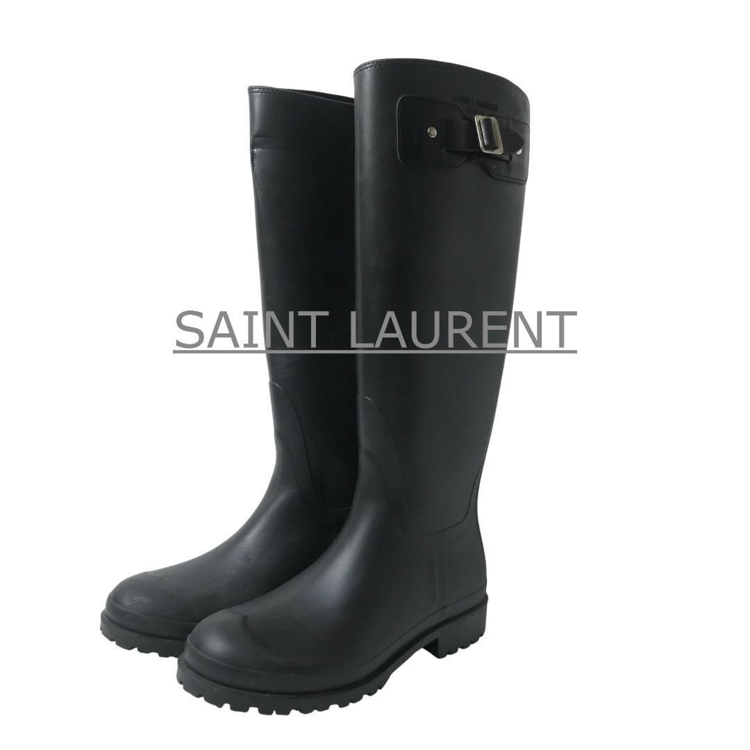 サンローラン レインブーツ ブラック 36 SAINT LAURENT PARIS サン