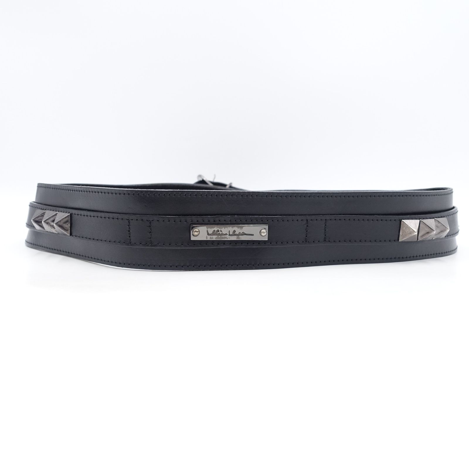 alice auaa アリスアウアア レザーベルト alice auaa スタッズレザーオーバーベルト 黒 ブラック ロリィタ