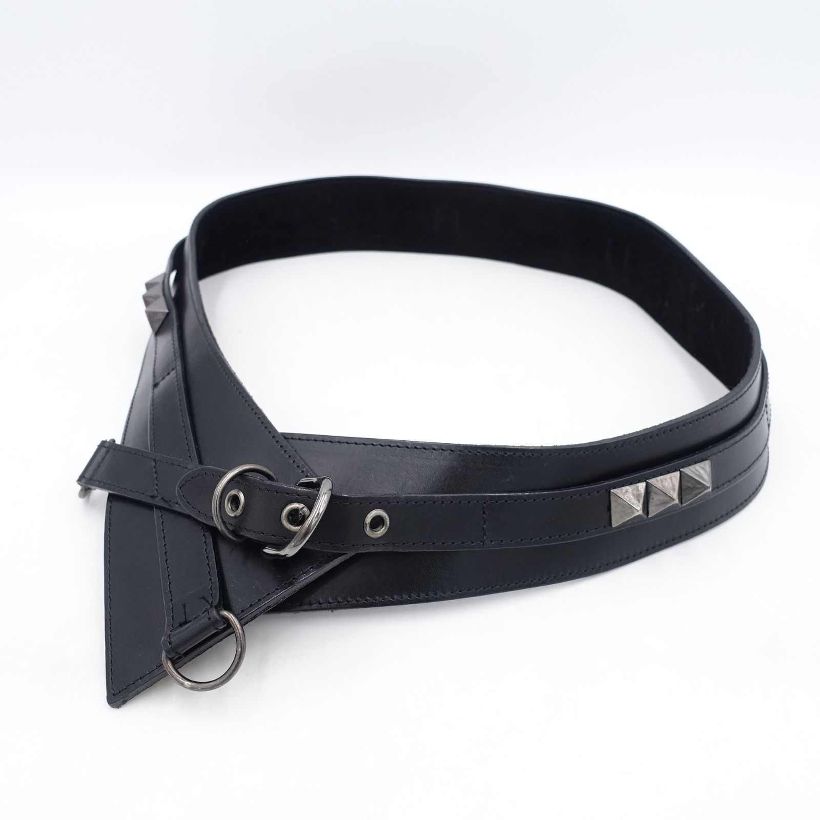 alice auaa アリスアウアアレザーベルト alice auaa スタッズレザーオーバーベルト 黒 ブラック ロリィタ