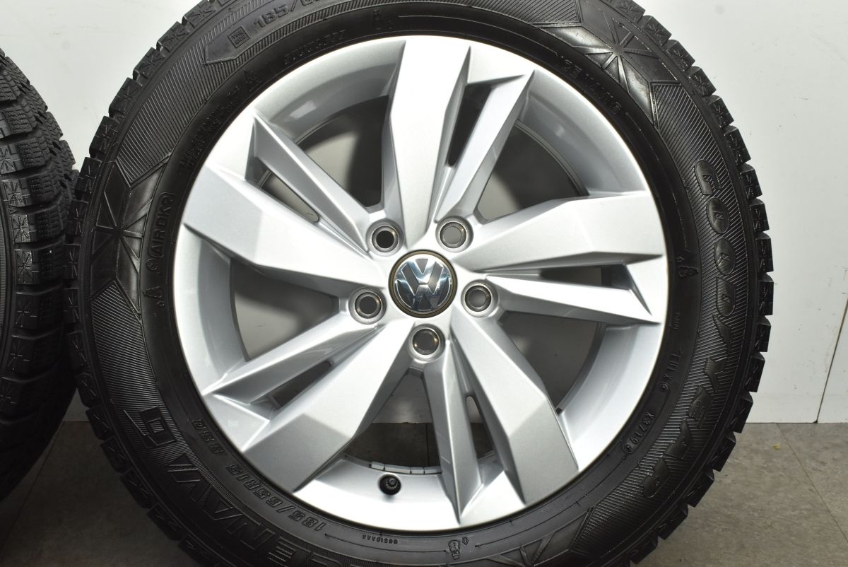  フォルクスワーゲン ポロ 15 in 5 J 40 PCD 100 グッドイヤー アイスナビ6 185 65 R 品番 ノーマル戻し 15インチ タイヤ ホイールセット