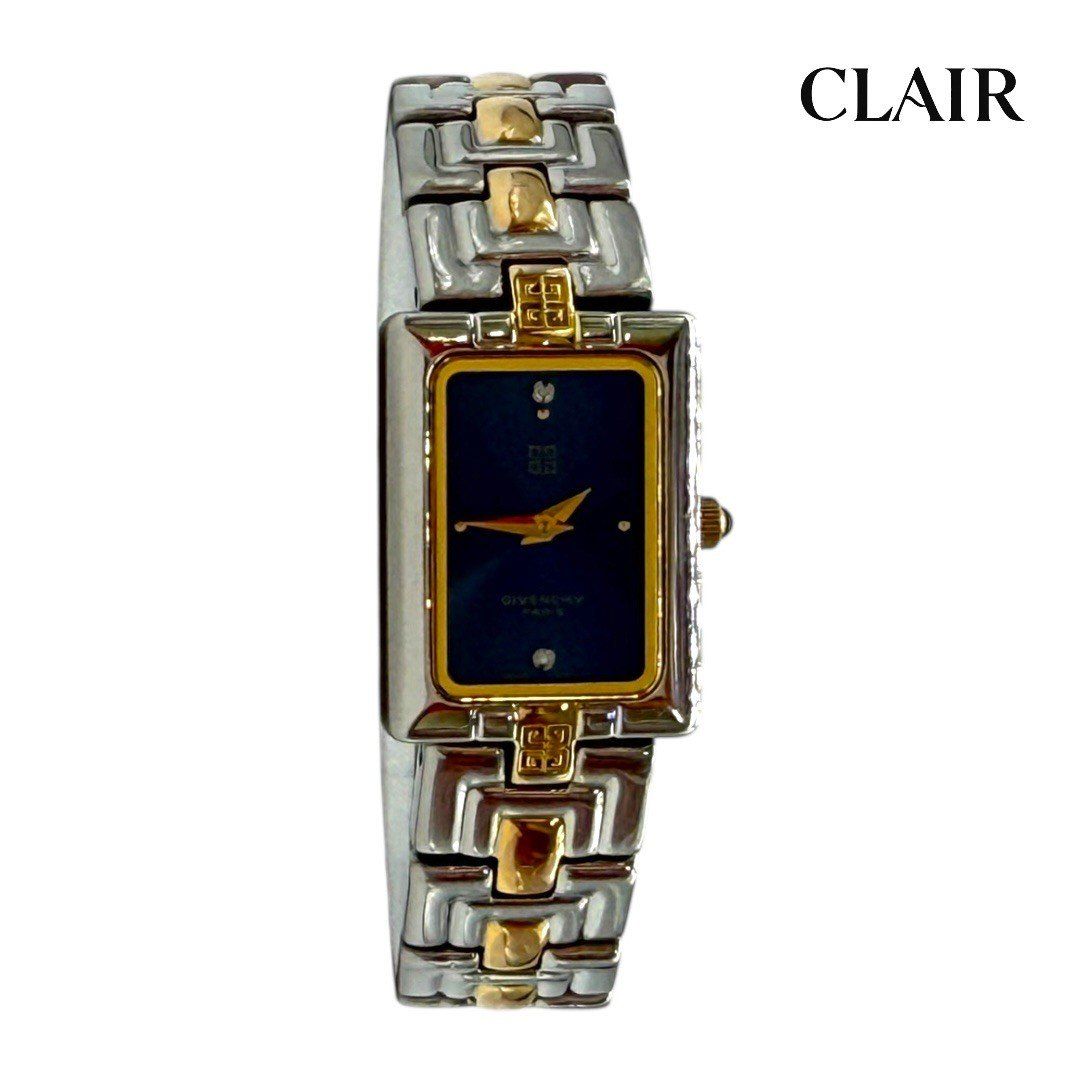 ジバンシー 腕時計 スクエア SS シルバー ゴールド コンビ ブレス アナログ クォーツ 時計 ウォッチ レディース GIVENCHY