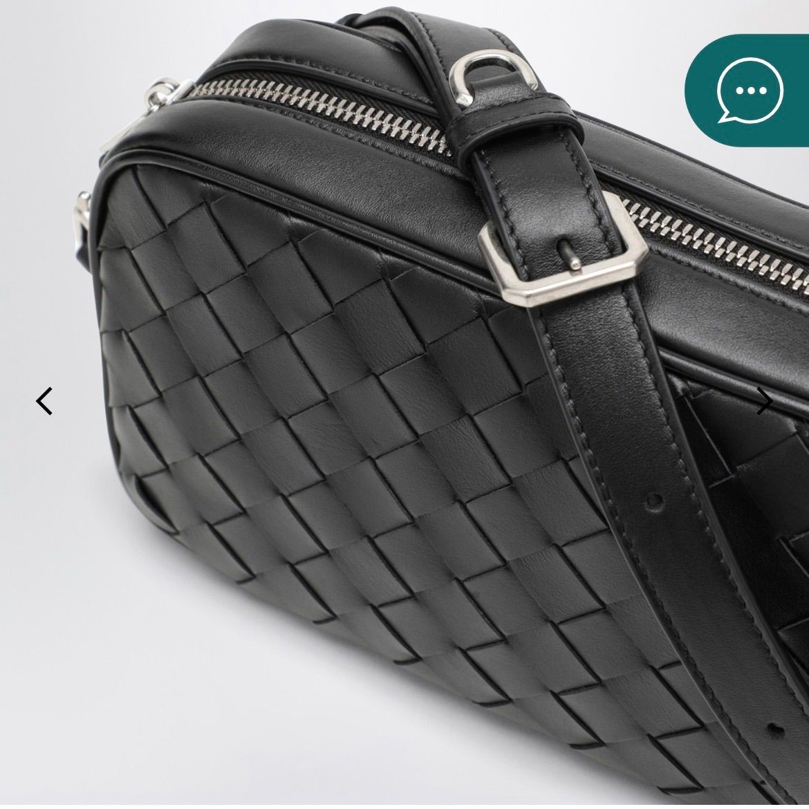 BottegaVeneta ボッテガヴェネタ ブラック カメラバッグ 編み込み ミニバッグ