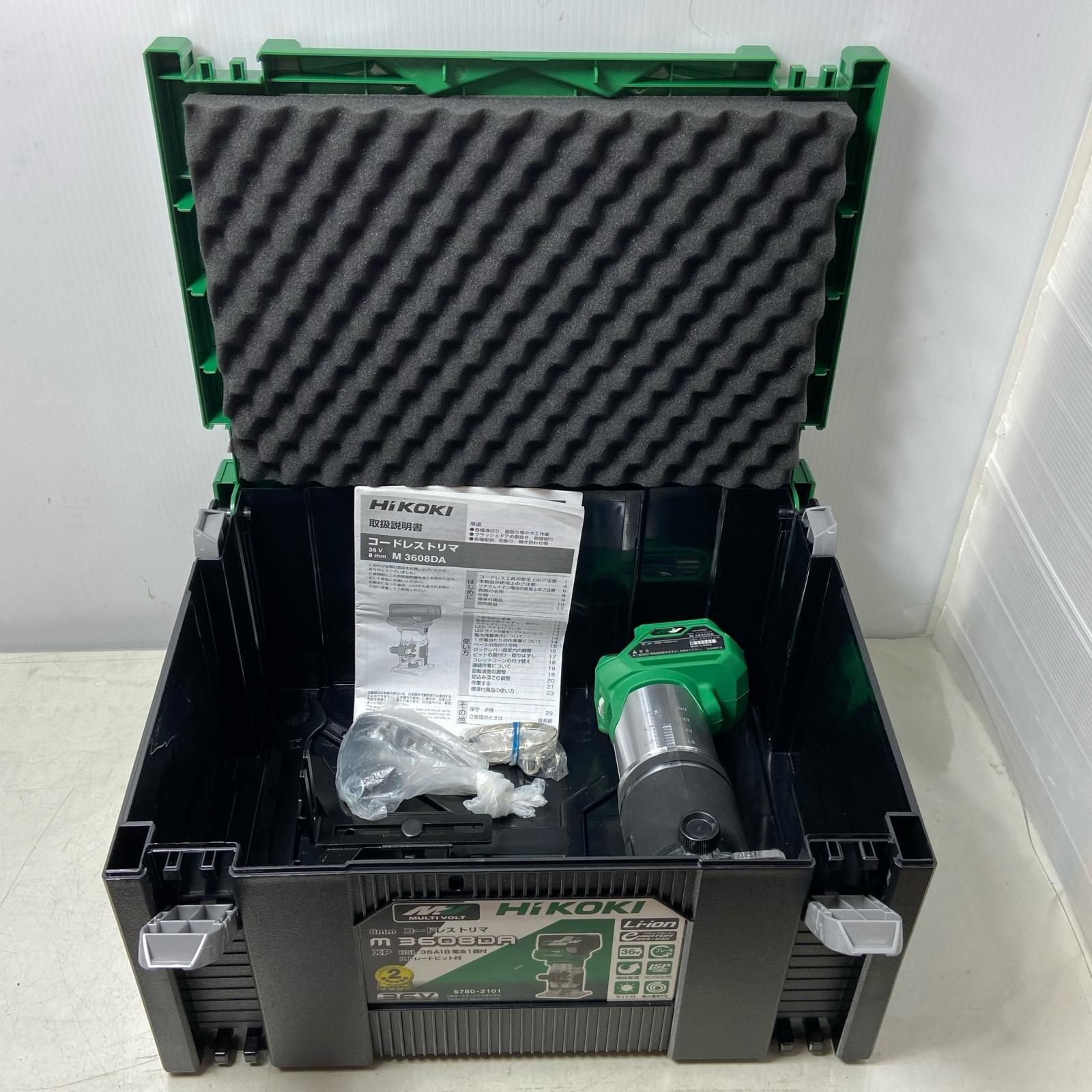 ΦΦHiKOKI ハイコーキ HiKOKI マルチボルト 36 V コードレストリマ M 3608 DA グリーン