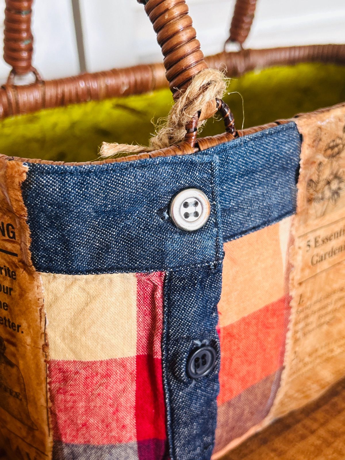 注文 一閑張り竹籠バッグ