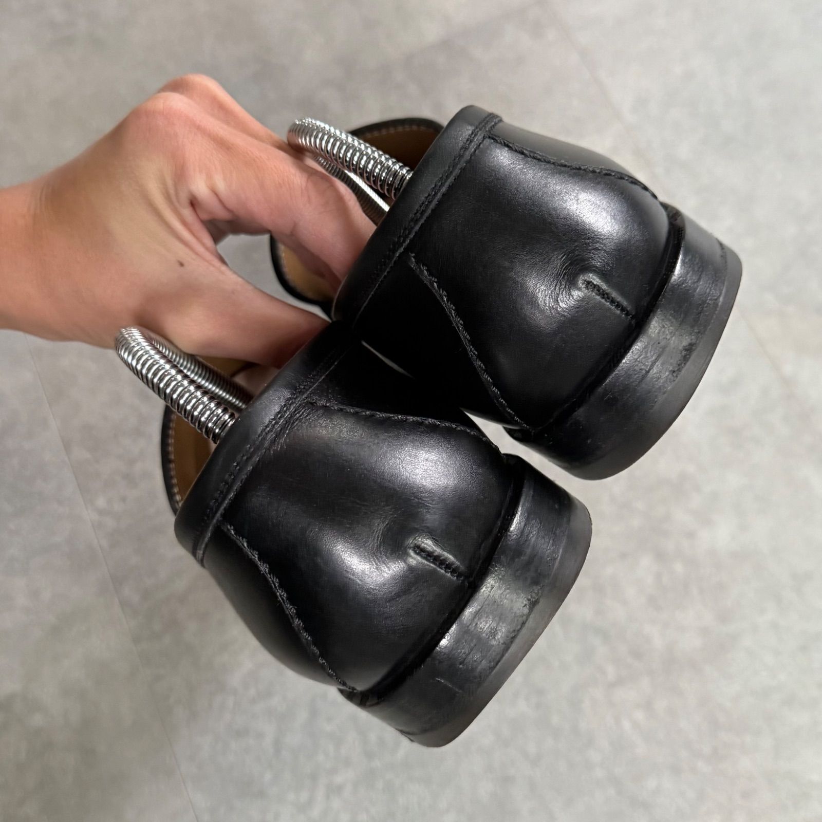 LOUIS VUITTON ルイヴィトン ダミエ ロゴ レザー ペニーローファー 6