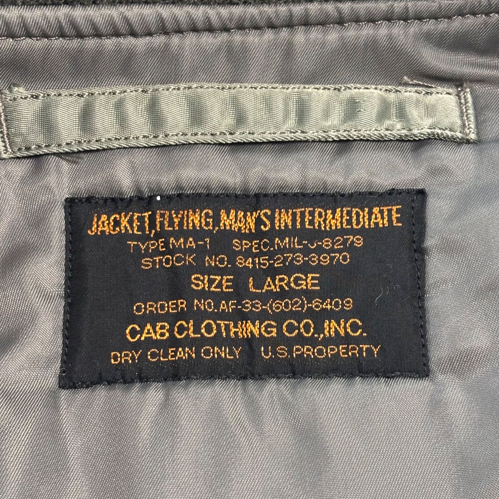 CAB CLOTHING flight jacket type B-15C ma1 ma-1 キャブクロージング