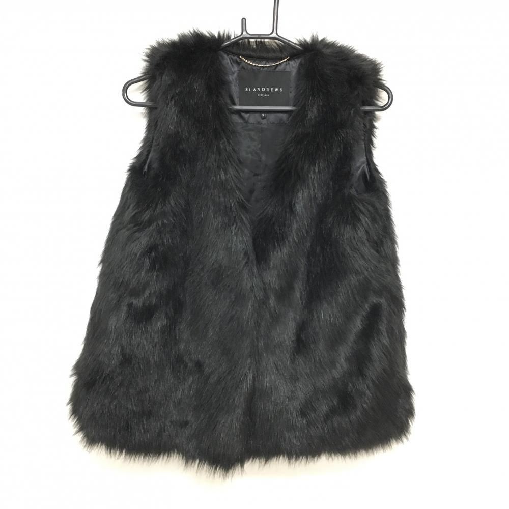 超 セントアンドリュース ファーベスト 黒 John Mc Pile it レディース S ゴルフウェア St ANDREWS