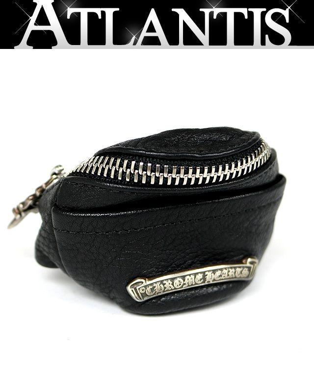 CHROME HEARTS 銀座店 クロムハーツ WRISTHER SNAT PACK スナットパック ミニポーチ レザー シルバー SV925 黒 101238