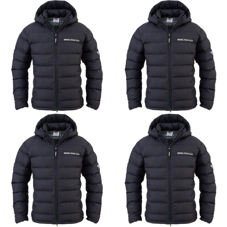 防寒 防風 ディッキーズ サーマル断熱フード付きジャケット - ワーク アウトドアに最適 洗濯機対応ダウンファイバー技術 ジッパーポケット＆調節 フード付き 男女兼用 冬用コート