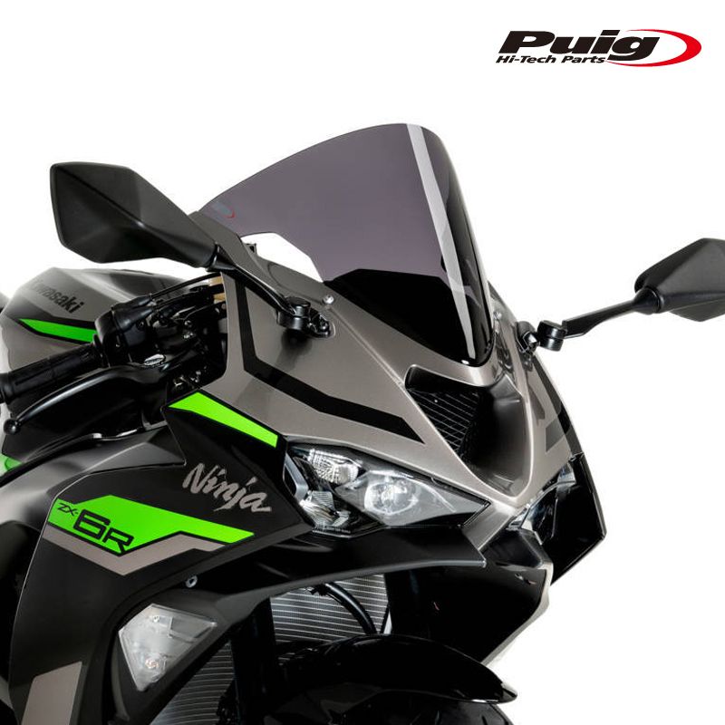 Puig 21832F R-RACER SCREEN [DARK SMOKE] KAWASAKI NINJA ZX-6R (24