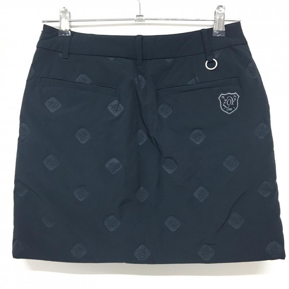 超美品】ゾーイ 中綿スカート 黒 ロゴ地模様 レディース 36(S) ゴルフ