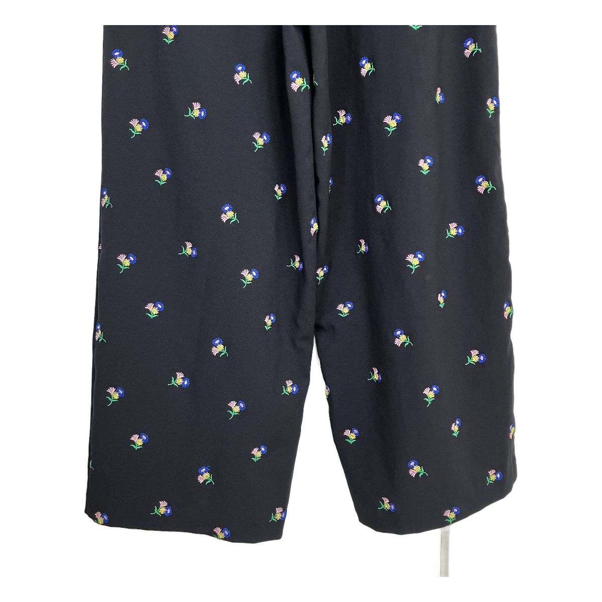 machatt エンブロイダリーワイドパンツ 36 ブラック 黒 マチャット 花