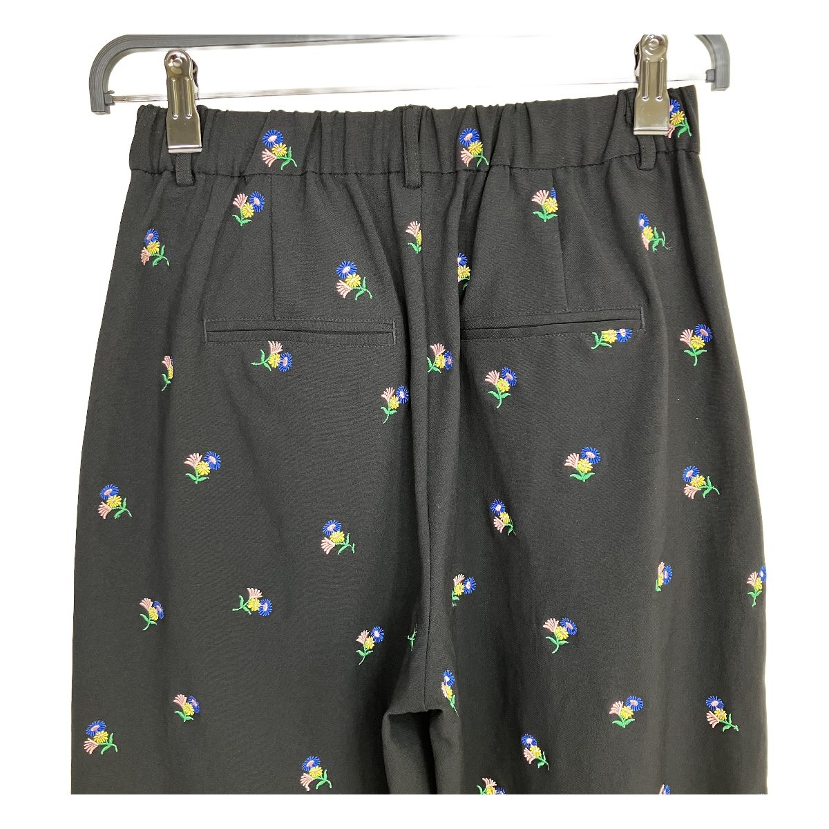 machatt エンブロイダリーワイドパンツ 36 ブラック 黒 マチャット 花