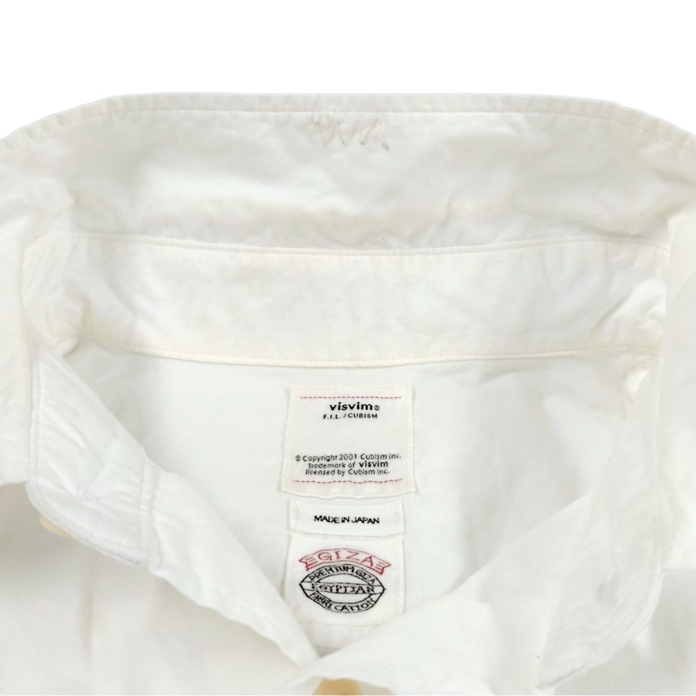 VISVIM ビズビム 品番 0118305011006 FREE EDGE STARS SHIRT L/S COLLARED 長袖シャツ ホワイト系 サイズ1 正規品 / 53092 VISVIM ビズビム 品番 0118305011006 FREE EDGE STARS SHIRT L/S