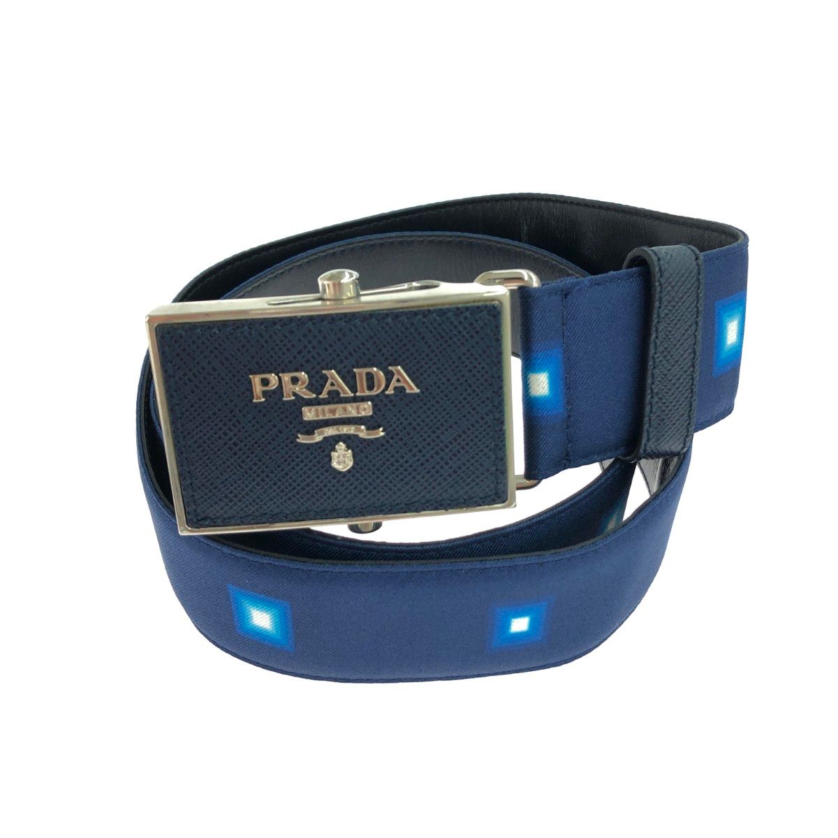 PRADA プラダ ノースリーブワンピース サイズ:38 シルク100％ ブルー
