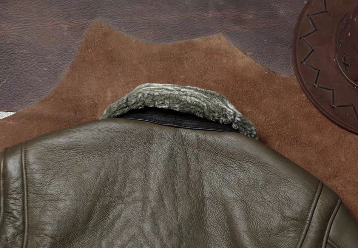 羊羔毛 一体型レザージャケット