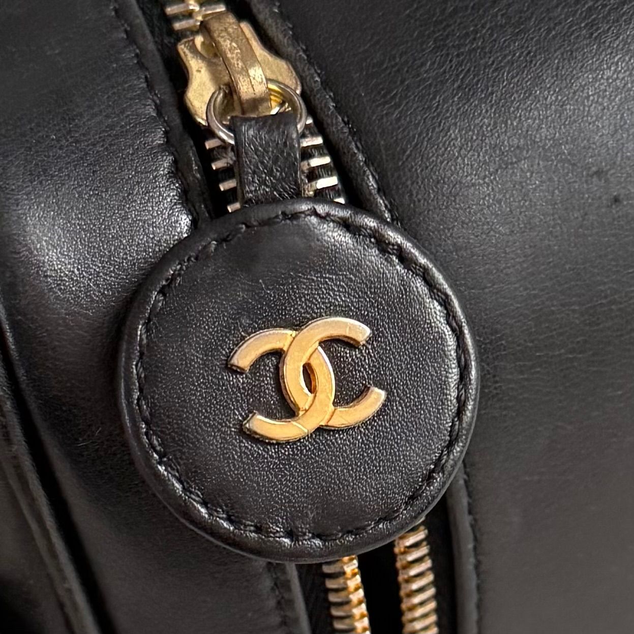 CHANEL シャネル ビコローレ ココマーク バニティバック ブラック